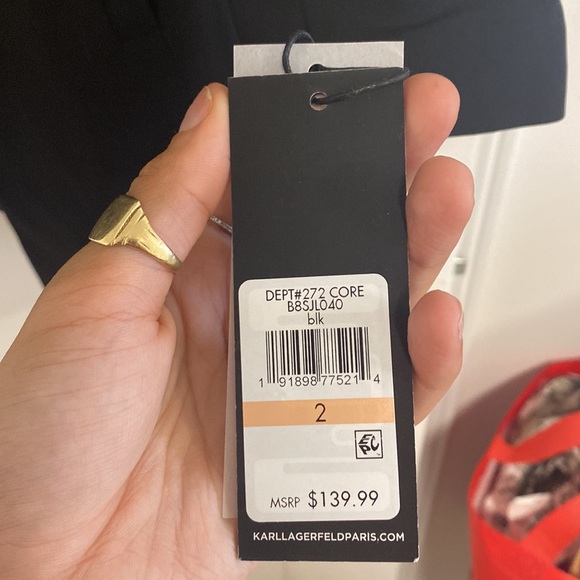 Karl Lagerfeld Black Suit Jacket - Picture 7 of 8